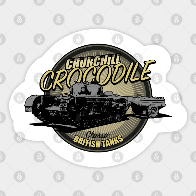 Churchill Crocodile Tank Sticker by TCP